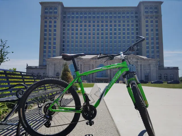 Green mountain bike