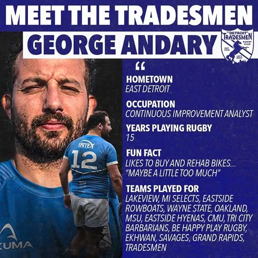 Meet the Tradesmen: George Andary player profile graphic
